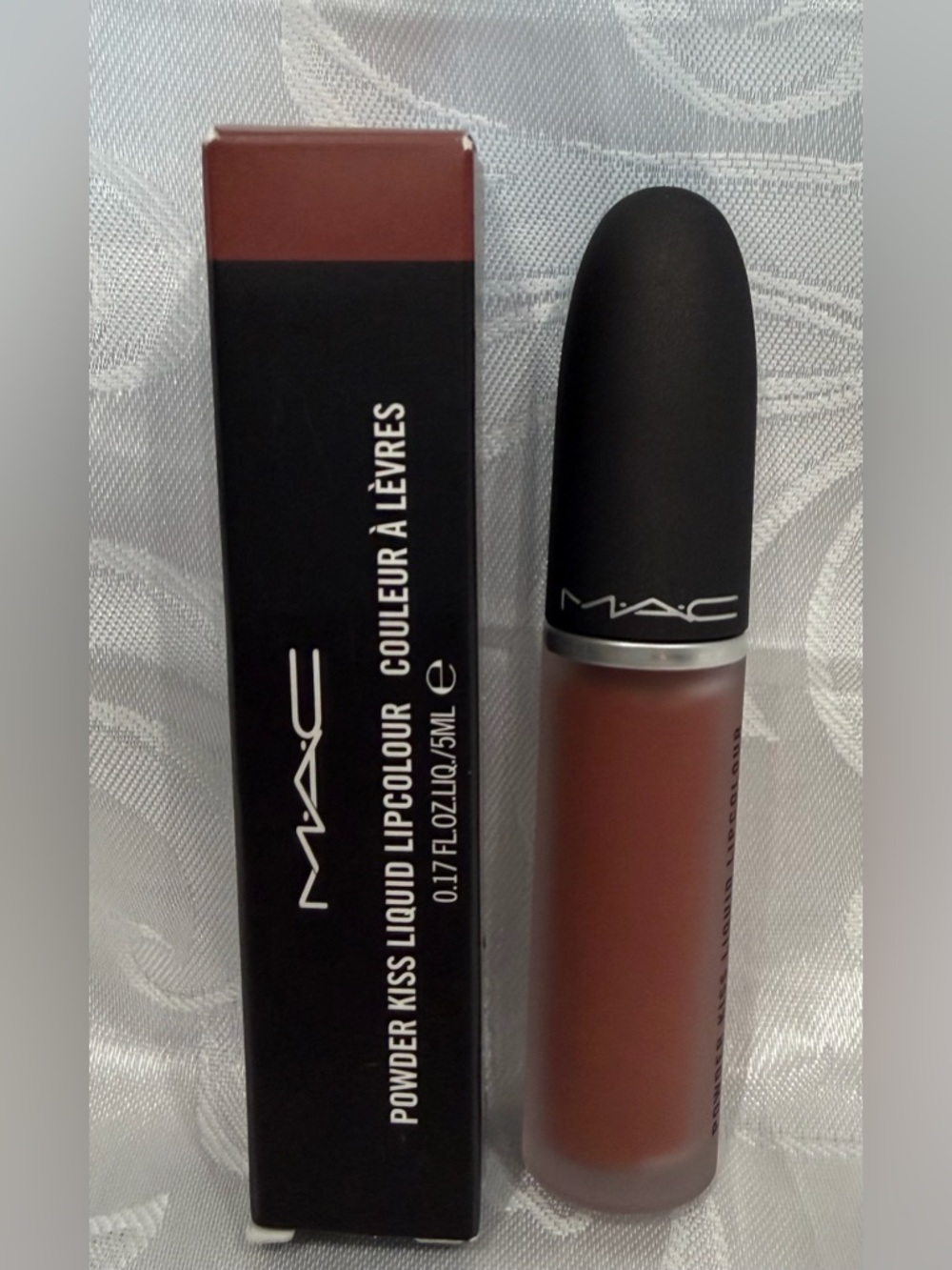 MAC Cosmetics Powder Kiss Liquid Lipcolour - Mauve Brown. New in Box